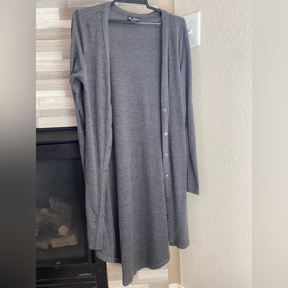 Women dark gray duster
